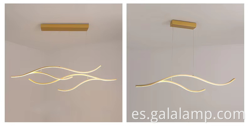 Colgante ondulado moderno para salón Modern Wave Pendant for Living Room